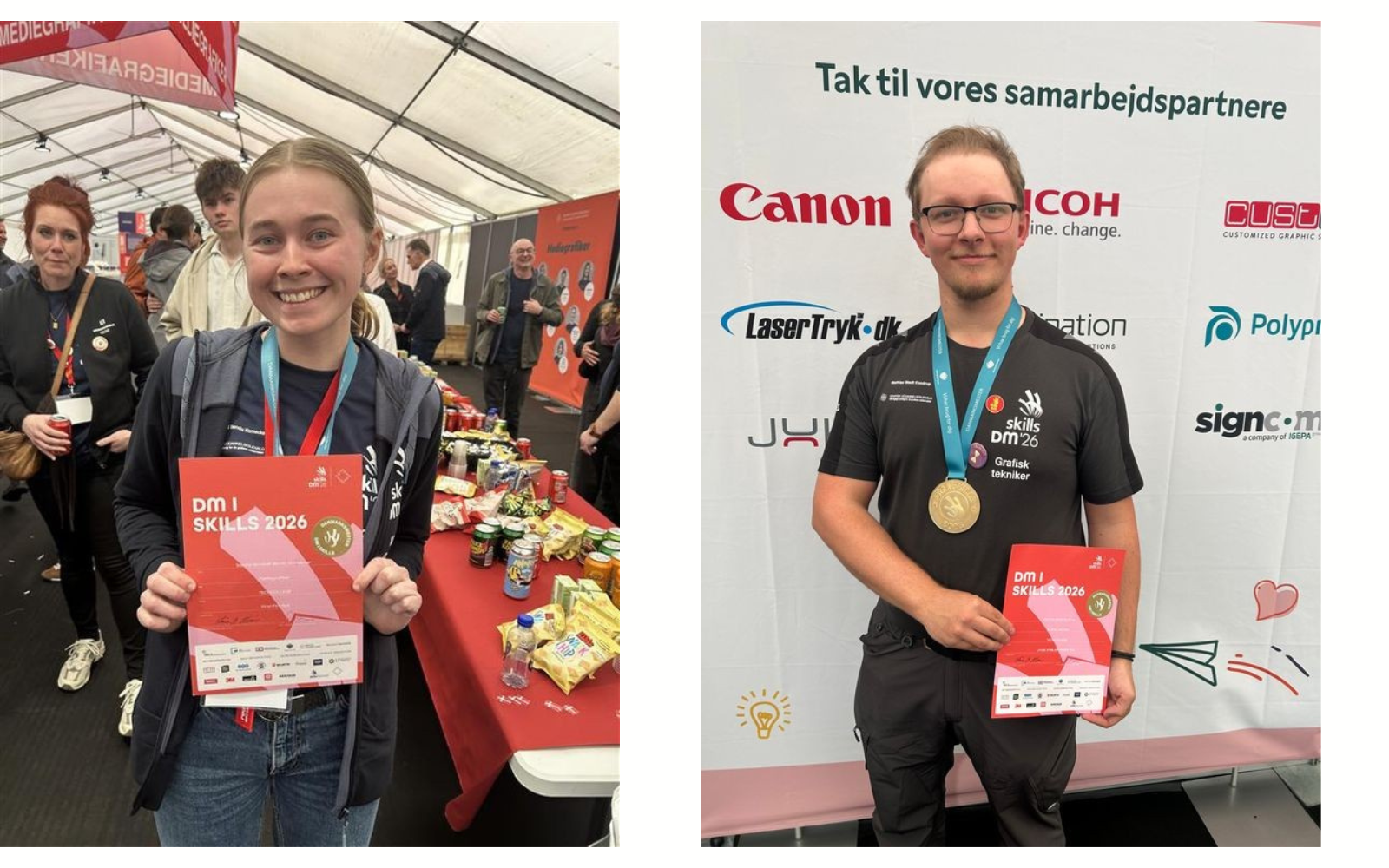 Her er danmarksmestrene i grafisk tekniker og mediegrafiker